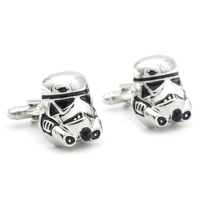 Star Wars Stormtrooper Cufflinks Silver Front Pair Image