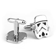 Star Wars Storm Trooper Cufflinks Flat White Image Pair