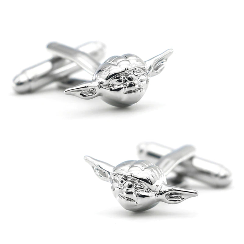 Star Wars Yoda Cufflinks Silver Pair