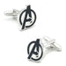 Superhero The Avengers Cufflinks Silver Image Pair