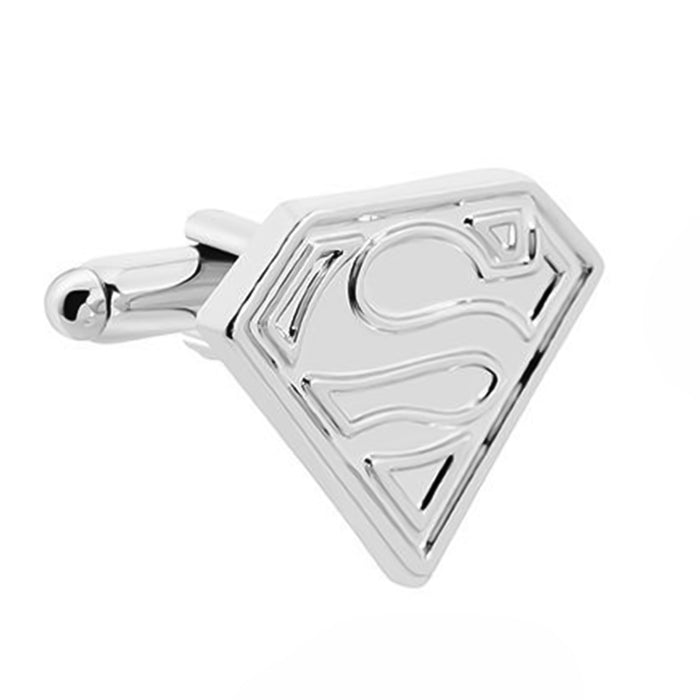 Cufflinks - Superhero Superman Flat Outlined (Silver)
