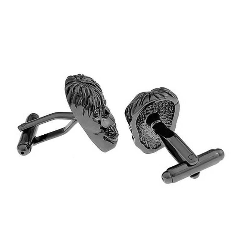 Hulk Cufflinks Gunmetal Black Front and Back