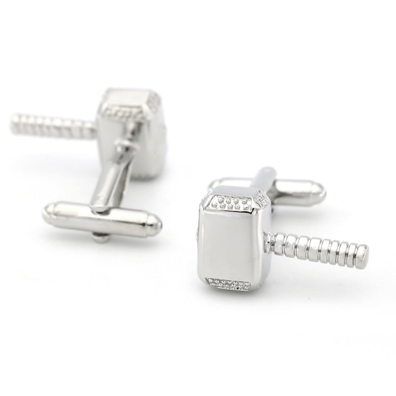 Cufflinks - Superhero Thor Hammer (Silver)