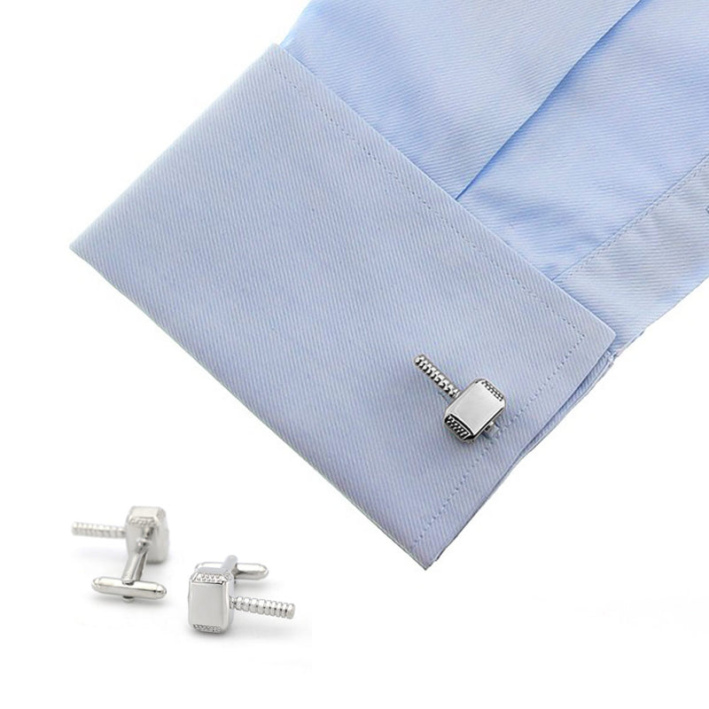Cufflinks - Superhero Thor Hammer (Silver)