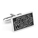 Star Wars Cufflinks Movie Logo Silver Black Image Front