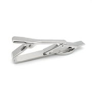 Batman Tie Clip Silver Black Oval Superhero Image Bottom