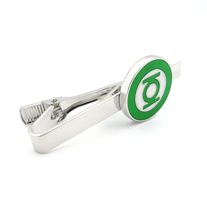 Green Lantern Tie Clip Superhero Silver Image Side