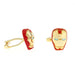 Iron Man Cufflinks Gold Red Image Pair Front Side