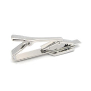 Superman Tie Clip Silver Black Superhero Image Bottom