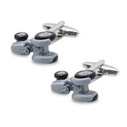 Farm Tractor Cufflinks Grey Pair Set Side Image