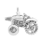 Farm Tractor Cufflinks Silver Front