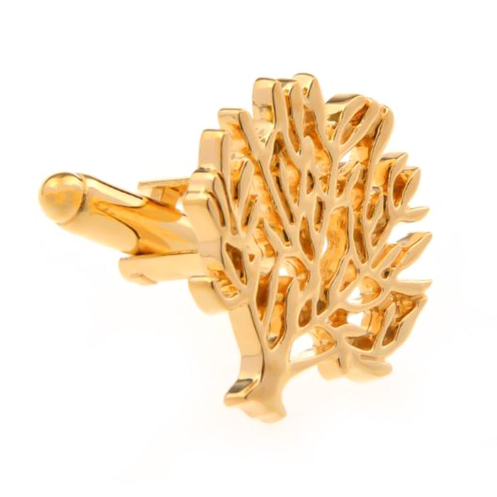 Tree of Life cufflinks Gold Front