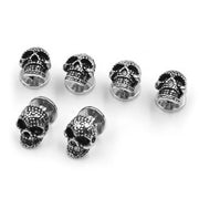 Nail Dot Skull Tuxedo Shirt Studs Set Silver