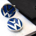 VW Volkswagen Cufflinks Silver On Shirt Sleeve