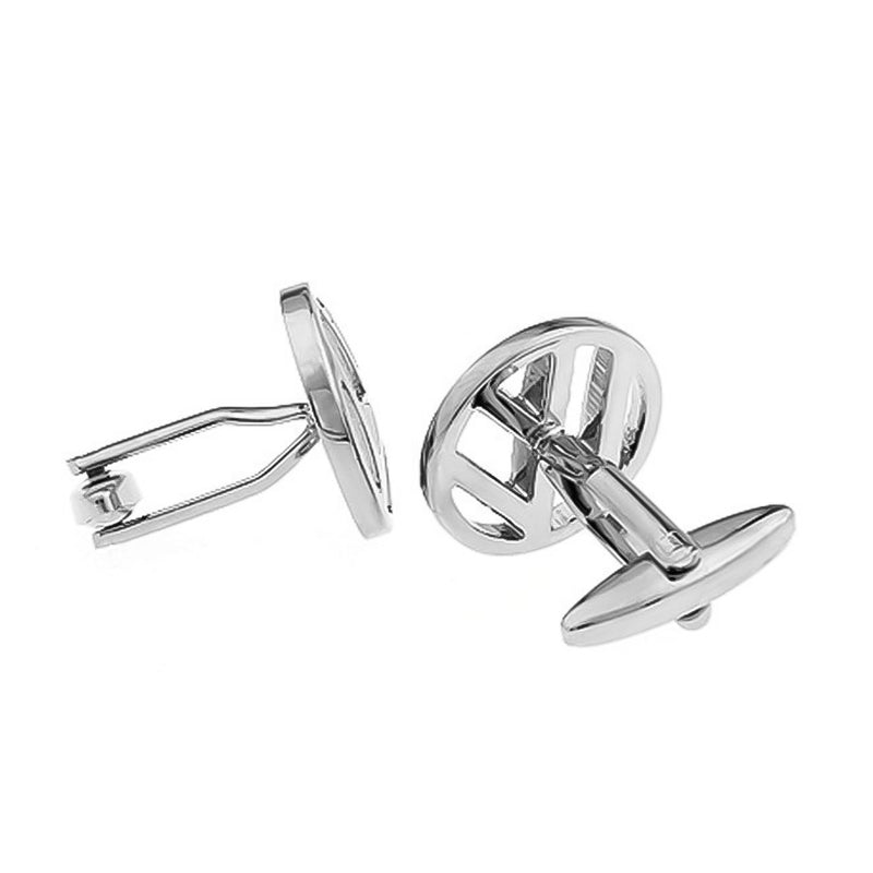VW Volkswagen Cufflinks Silver Image Back