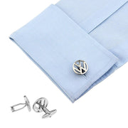 VW Volkswagen Cufflinks Silver Image On Shirt Sleeve