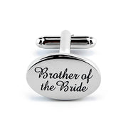 Brother Of The Bride Cufflinks Silver Wedding Front Image