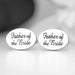 Father of the bride cufflinks silver oval front display