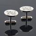 Father Of The Groom Cufflinks Silver Oval Wedding Image Pair