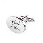 Godfather Cufflinks Silver Wedding Front