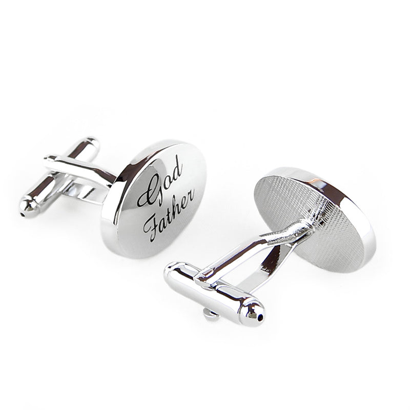 Godfather Cufflinks Silver Wedding Pair