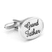 Grandfather Cufflinks Silver Wedding Oval Front
