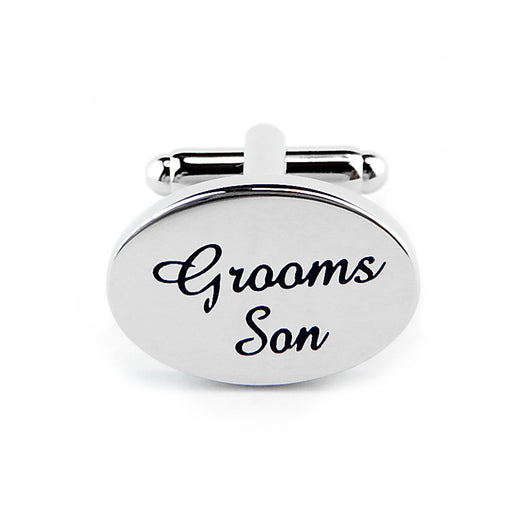 Grooms Son Cufflinks Silver Front Image