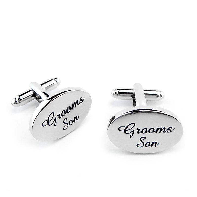 Grooms Son Cufflinks Silver Pair Image