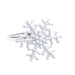 Christmas Snowflake Cufflinks White Silver Image Front