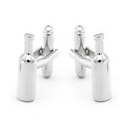 Bottle Of Wine Cufflinks Pair Silver
