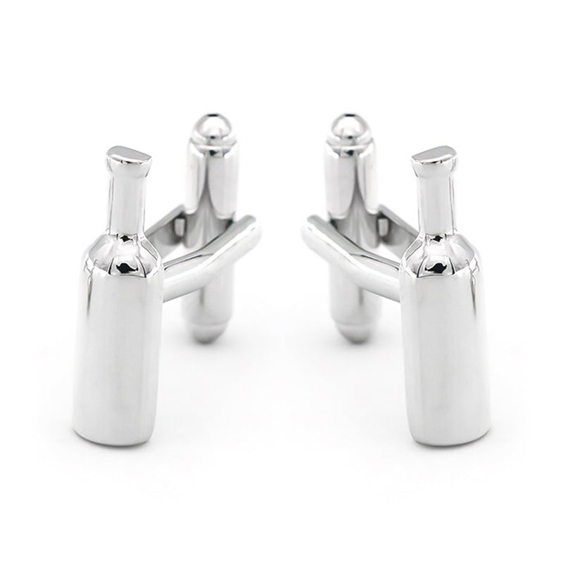 Bottle Of Wine Cufflinks Pair Silver