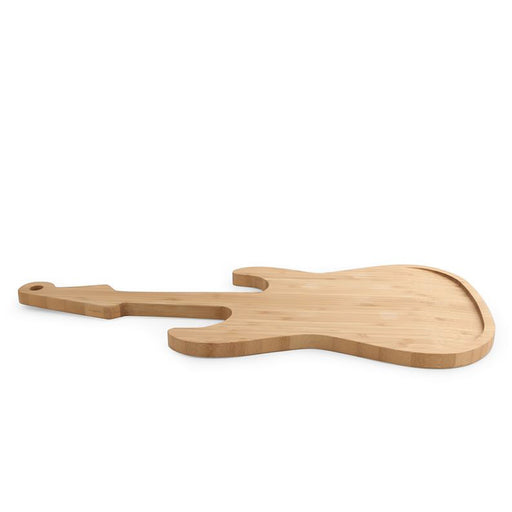 Music Rockin Guitar Cutting Board Natural Bamboo  Side