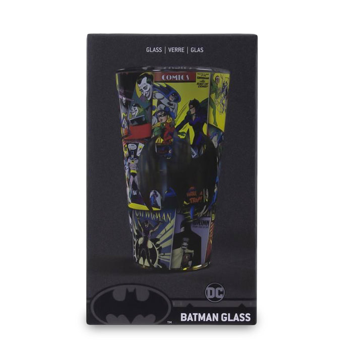 Comic Art Batman Glass For Drinking Front Packaging