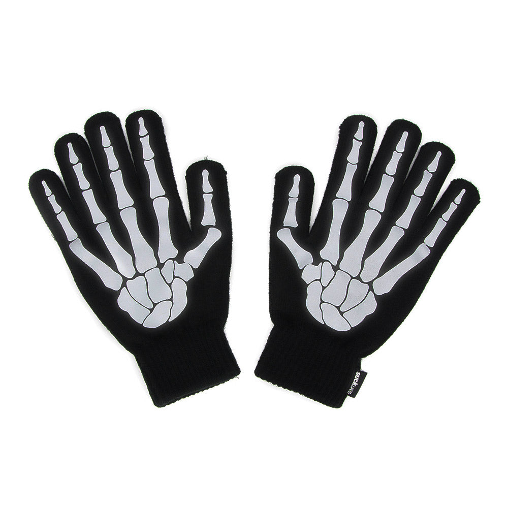 Reflective Gloves Skeleton Hand Pair High Visibility