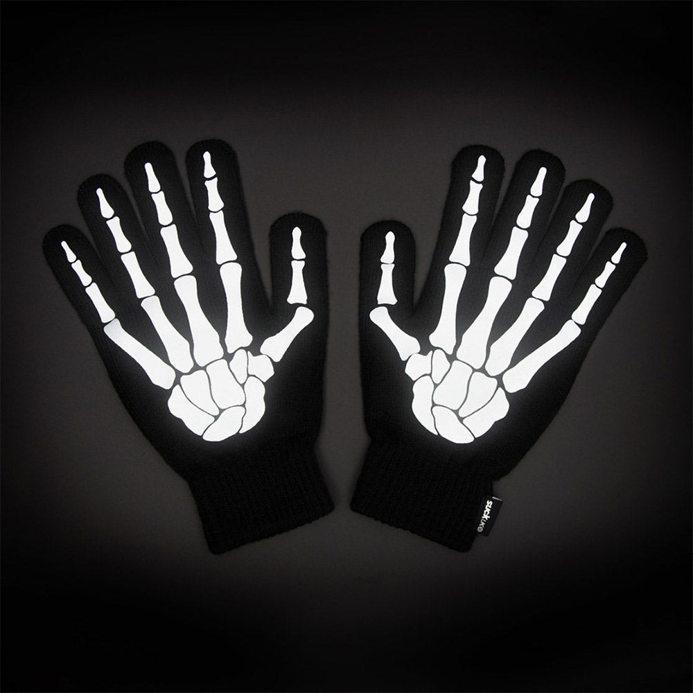Reflective Gloves Skeleton Hand Demonstration