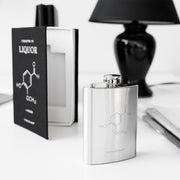 Chemistry 101 Book Hip Flask Gift Set For Men Display Open