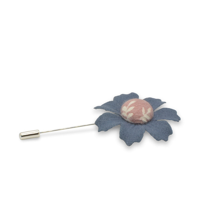 Lapel Pin - Button Flower (Midnight Blue) | That Bloke