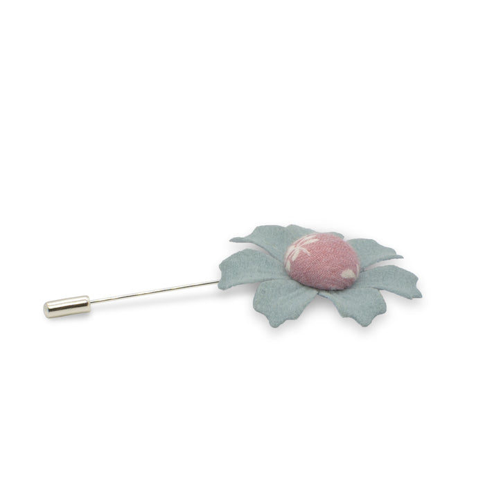 Lapel Pin - Button Flower (Seattle Grey) | That Bloke