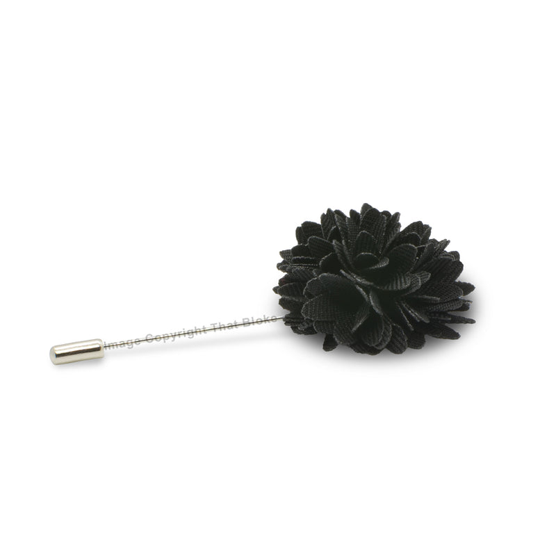 Black Lapel PIn Flower
