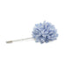 White and Light Blue Lapel Flower Pin Checkered