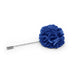 Royal Blue Lapel Flower Pin For Men Circular Shape