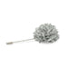 Dark Grey White Lapel Flower Pin