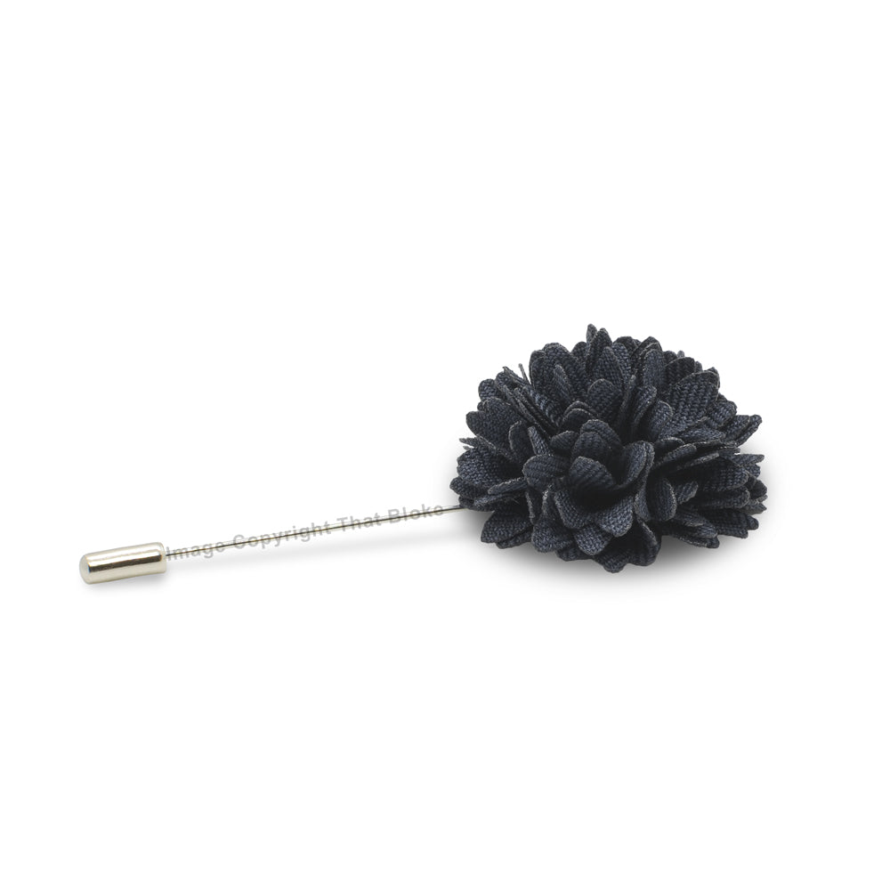 Lapel Pin - Dark Grey Flower — That Bloke