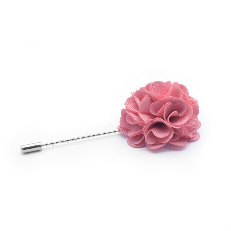 Lapel Pin - Pink Flower Circular (Amaranth)