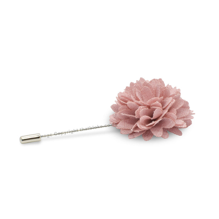 Dusty Pink Lapel Pin Flower