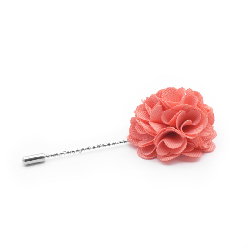 Peach Flower Lapel Pin Circular Shape