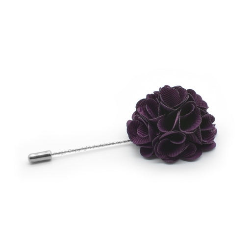 Purple Flower Lapel Pin Circular Design