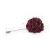 Burgundy Maroon Lapel Flower Pin Circular Shape