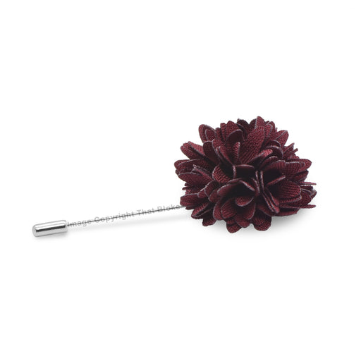 Dark Burgundy Lapel Flower Pin