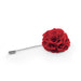 Ruby Red Lapel Flower Pin For Men Circular Shape